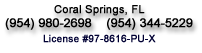 Coral Springs, FL  954-344-5229